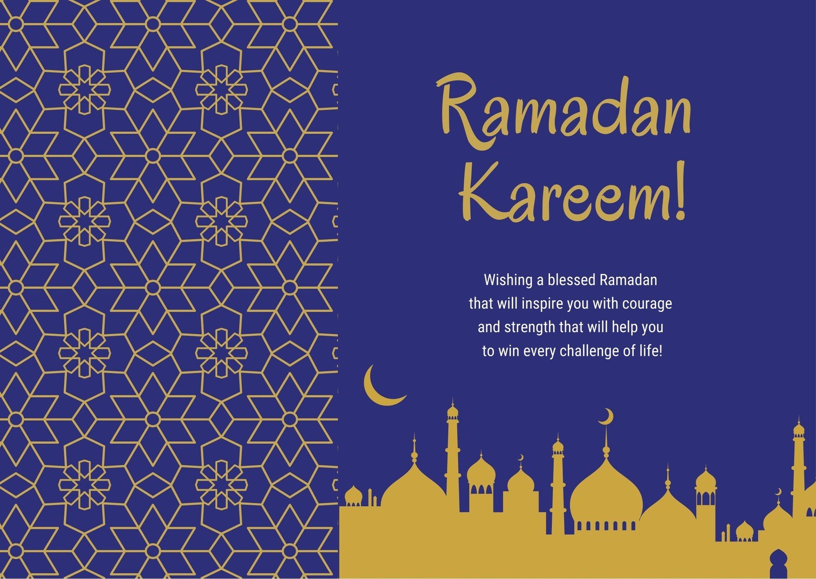 Free custom printable Ramadan card templates | Canva