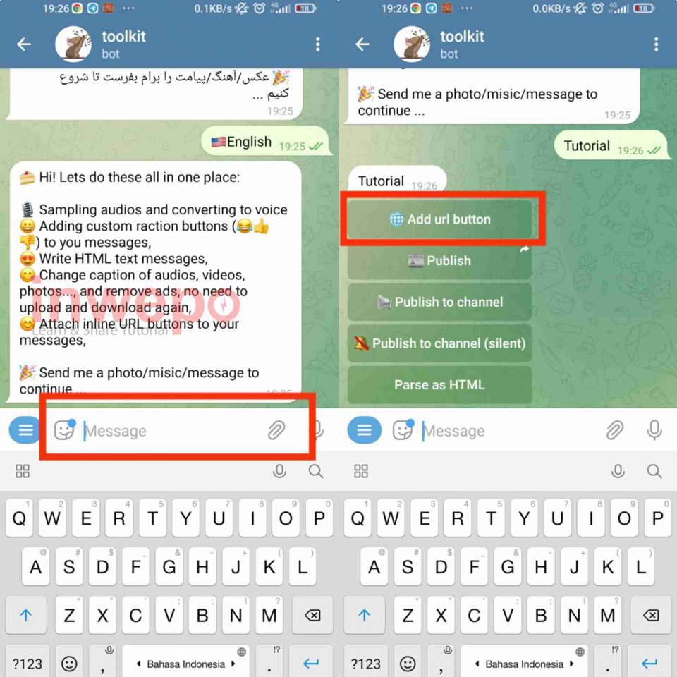 Cara Buat Button Link di Telegram - Inwepo