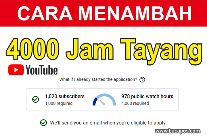 Situs Penambah Jam Tayang Youtube Gratis Cepat dan Aman - Baca Pos