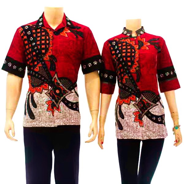 Gambar Baju Batik Couple Modern Terbaru