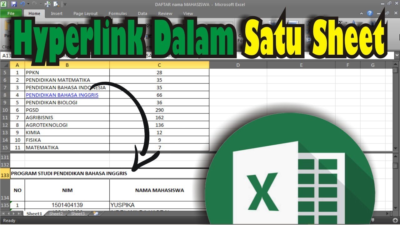 Cara Membuat Hyperlink di Excel Dalam Satu Sheet • #SimpleNewsVideo