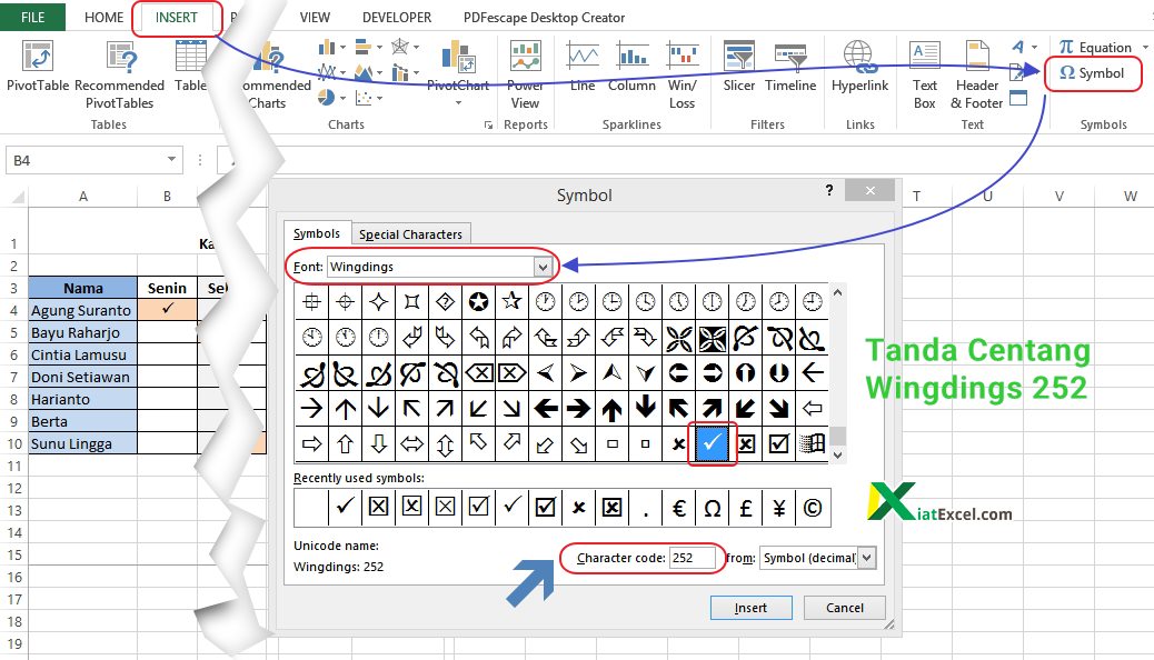 Begini Cara Gunakan Tanda Centang di Excel - KiatExcel.com