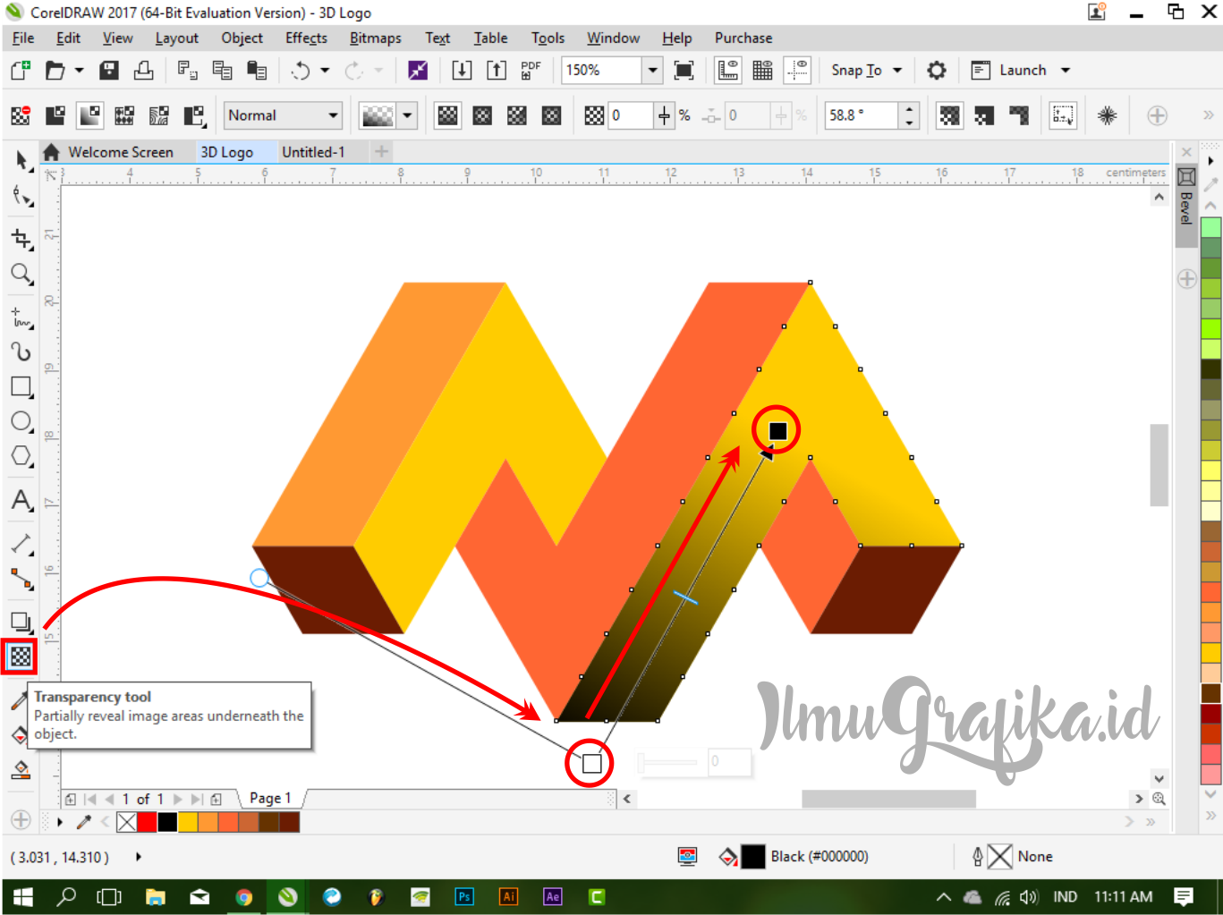 Cara Membuat Gambar 3d Di Coreldraw X7