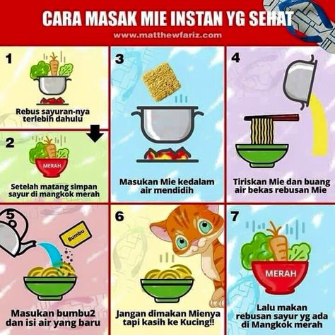 Cara memasak mie instan yang sehat dan benar.. | Tips