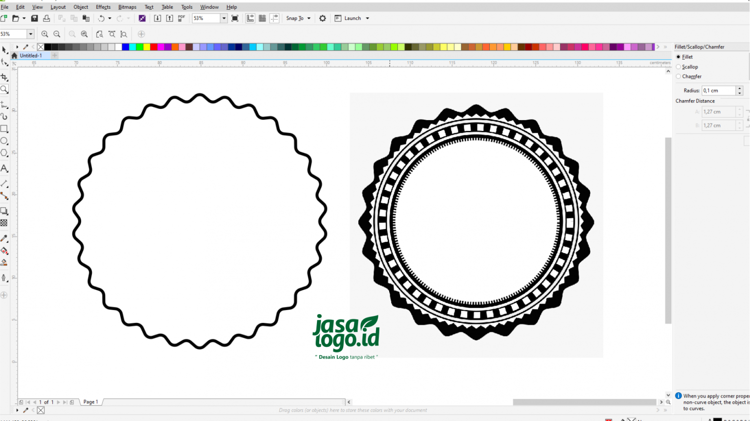 Cara Membuat Lingkaran Bergelombang di Coreldraw x3 x4 x5 x6 x7 x8 x9 2021