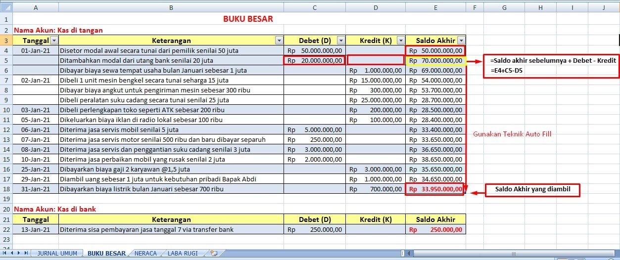 Belajar Membuat Laporan Keuangan Di Excel - IMAGESEE