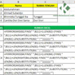 Rahasia Cara Mengambil Nama Tengah Di Excel Terbaik