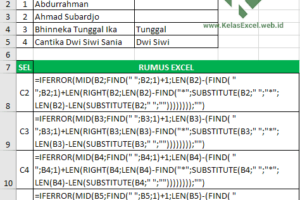 Rahasia Cara Mengambil Nama Tengah Di Excel Terbaik