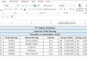 Penting! Contoh Laporan Penjualan Barang Excel Terpecaya