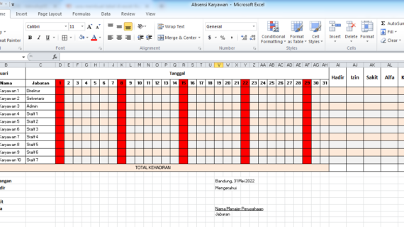 Inilah Download Format Data Karyawan Excel Terpecaya