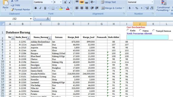 Hebat! Download File Excel Stok Barang Sederhana Terpecaya