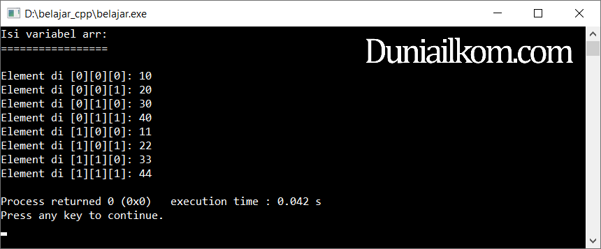 Tutorial Belajar C++: Cara Membuat Array 3 Dimensi