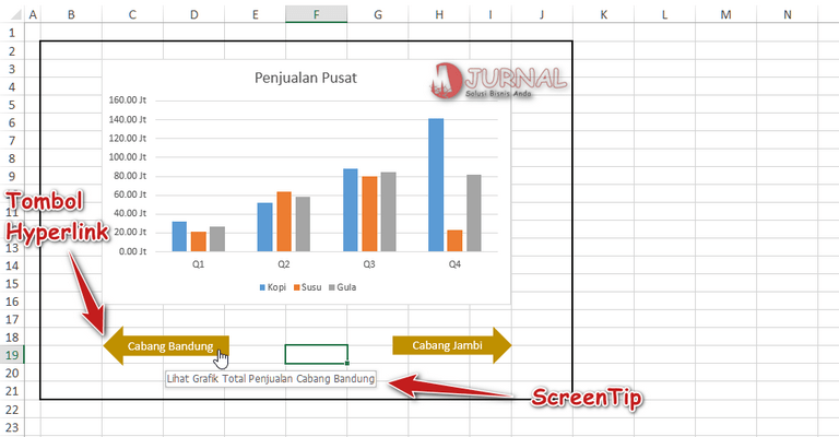 Cara Membuat Hyperlink Antar Sheet