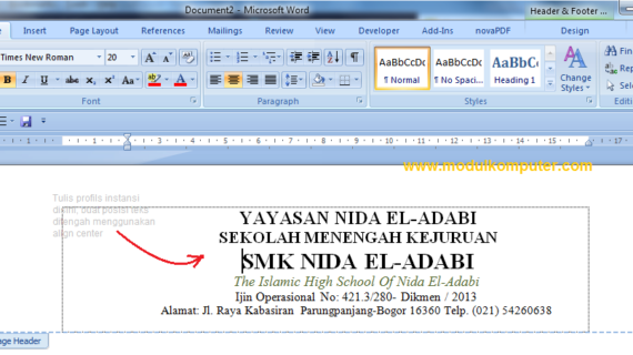 Terungkap Cara Membuat Logo Kop Surat Di Microsoft Word 2010 Terbaik