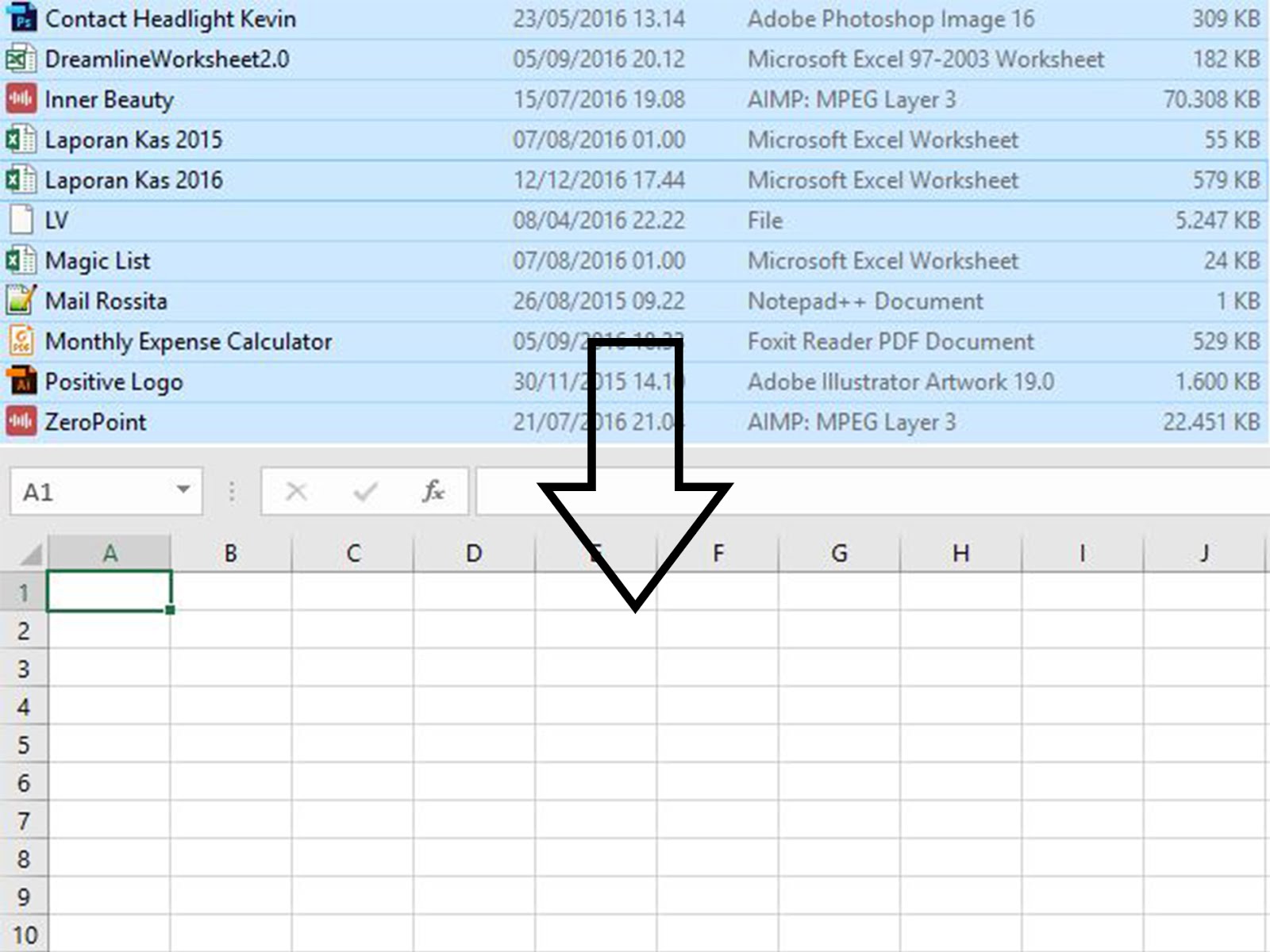 Cara Copy Nama File ke Excel - Eminence Solutions