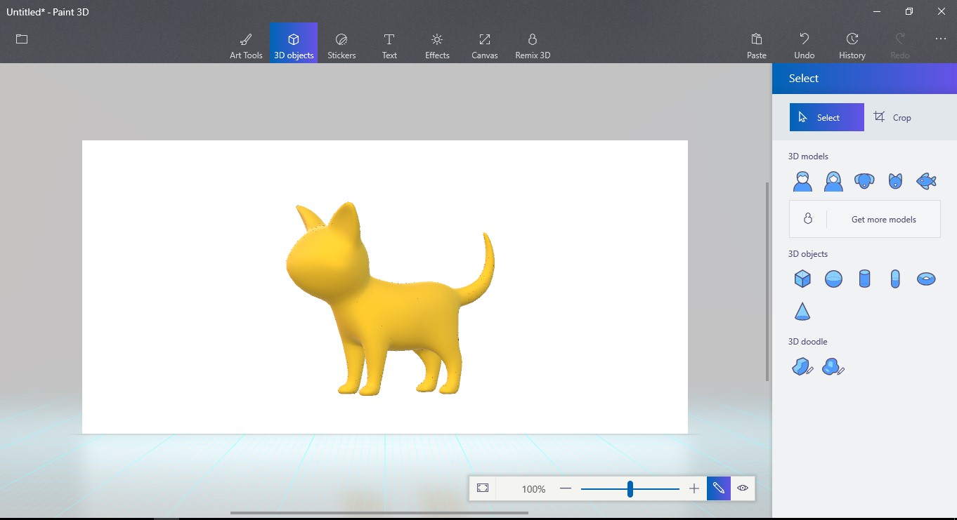 Inilah Fitur dan Kecanggihan Aplikasi Paint 3D di Windows 10 - Kucing