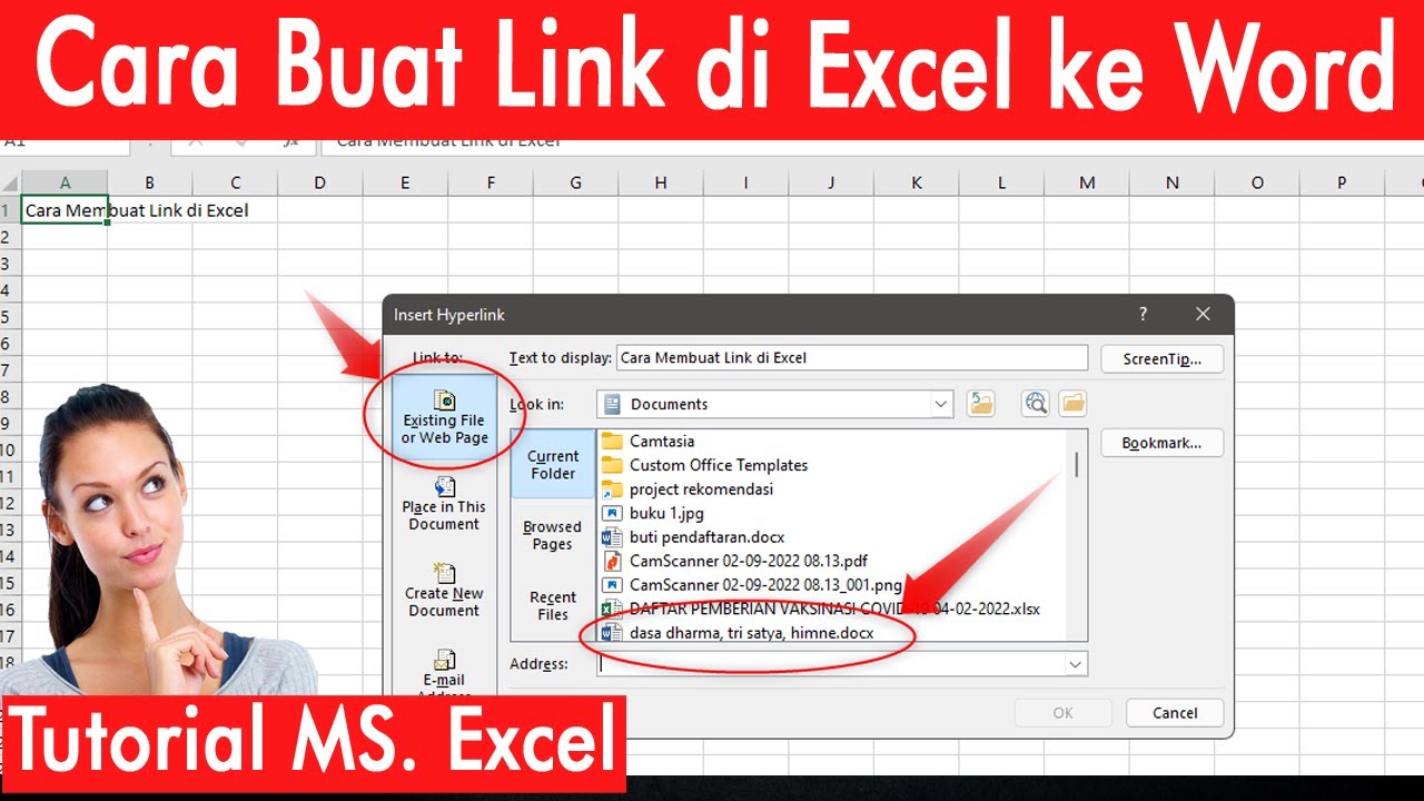 CARA MUDAH MEMBUAT LINK DATA DARI EXCEL OTOMATIS KE WORD - YouTube