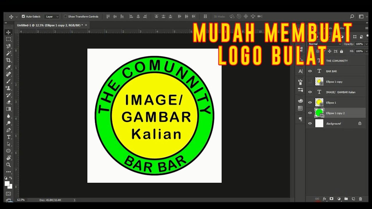 Cara Membuat Logo Bulat dengan Photoshop - YouTube