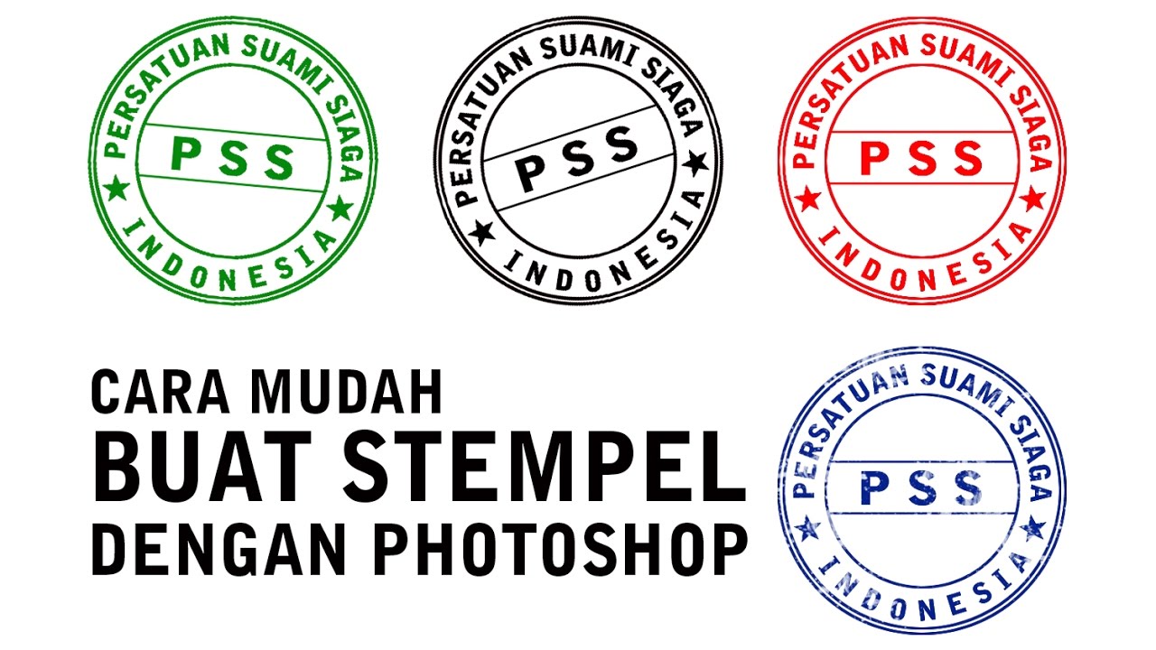 Cara Mudah Buat STEMPEL Dengan Photoshop - Tutorial Photoshop - YouTube