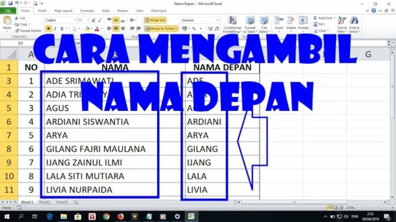 Terbongkar! Cara Mengambil Inisial Nama Di Excel Wajib Kamu Ketahui