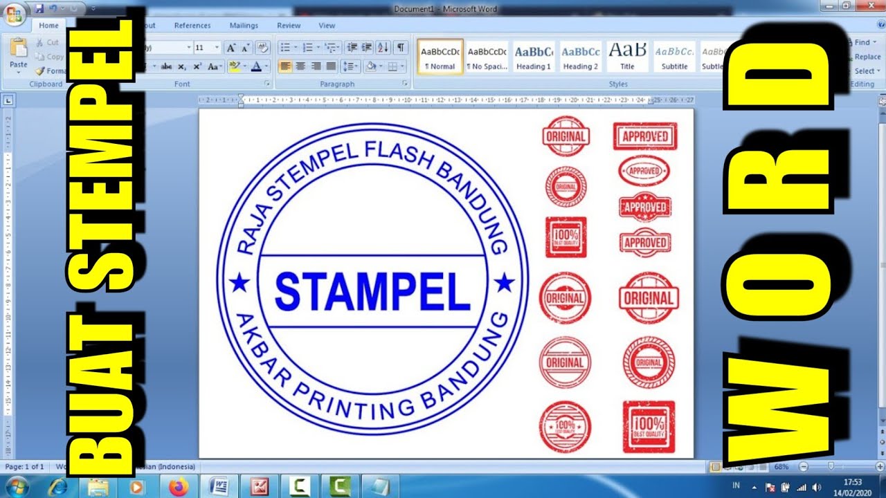 Cara Membuat Stempel Di Word dengan Mudah dan Cepat - Contoh Surat Ide