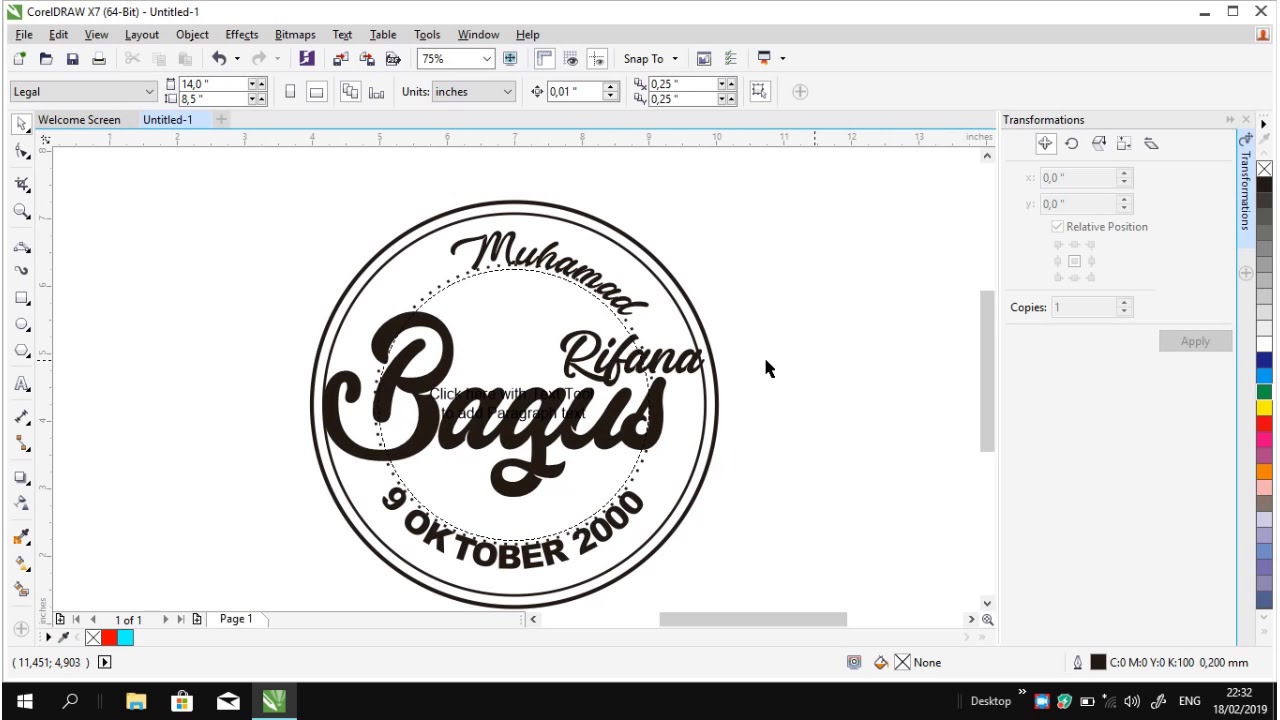 Tutorial Membuat logo dengan sangat mudah - YouTube