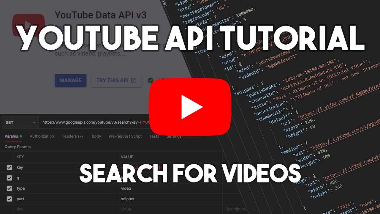 YouTube Data API Tutorial - Search for Videos - YouTube