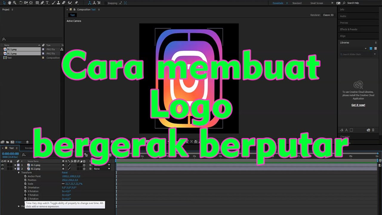 Cara mudah membuat Logo berputar bergerak - YouTube