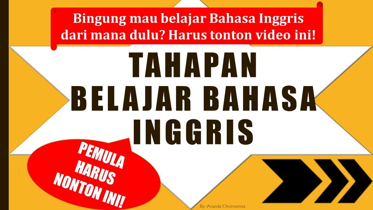 TAHAPAN BELAJAR BAHASA INGGRIS - PEMULA HARUS NONTON! - YouTube