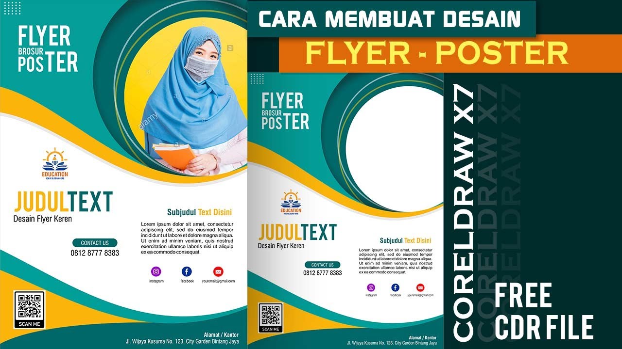 Desain Flyer - Poster di CorelDraw