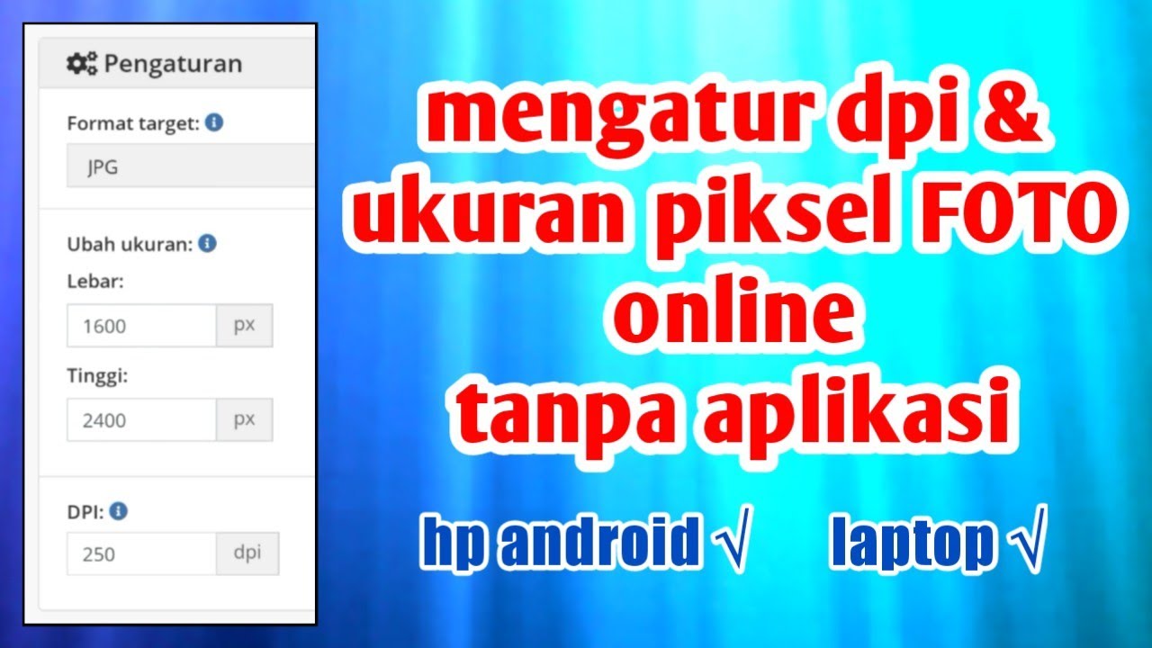 Mengubah Pixel Foto Online