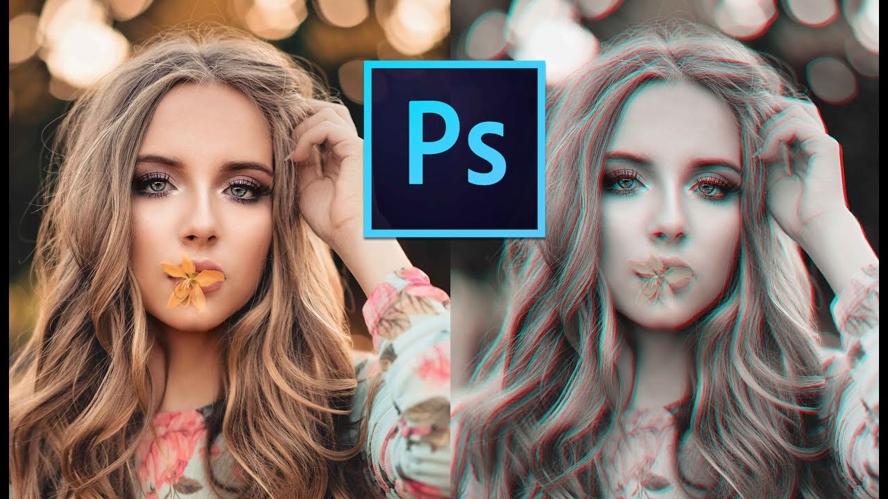 How to Create Portrait Glitch Effect in Photoshop - Portrait effect