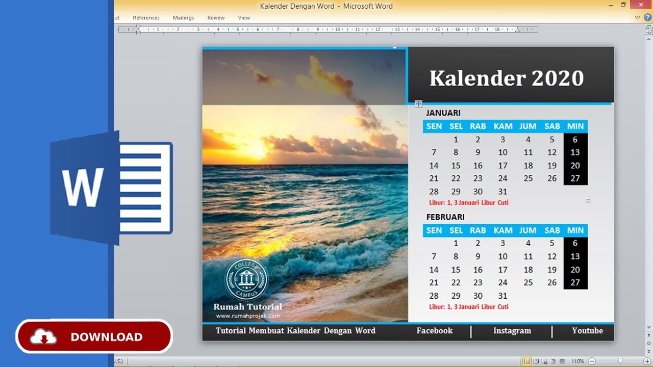 Cara Membuat Kalender Sekolah