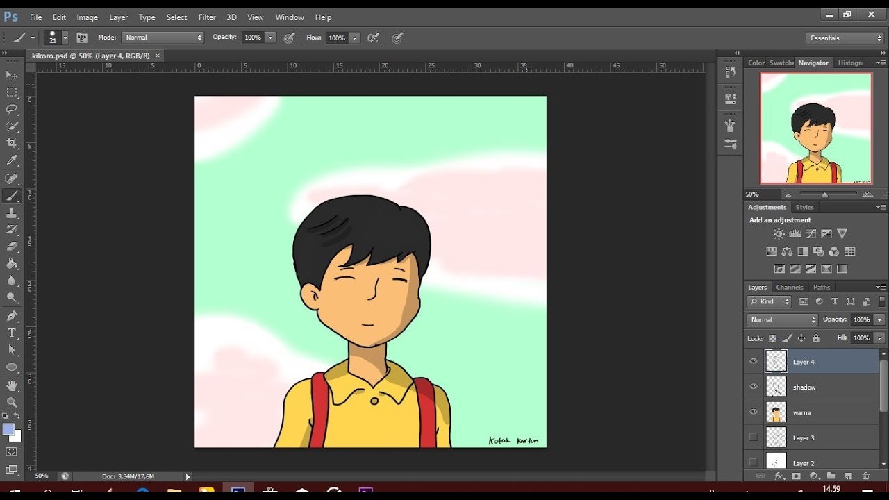 Cara membuat animasi kartun dengan photoshop cs6 (Timelapse) - YouTube