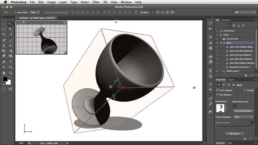 Teknik Dasar Cara Membuat 3D di Photoshop