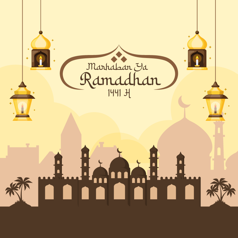 33+ Desain Ucapan Ramadhan 2020 Background